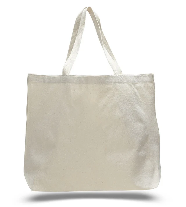 Túi Tote Canvas lớn với tay cầm Web dài